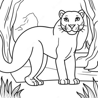 Pagina Para Colorear De Puma Majestuoso En La Naturaleza 13629-11300