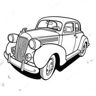 Pagina Para Colorear De Coche Clasico Vintage 1362-1090