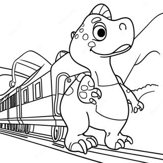 Pagina Para Colorear De Tren Dinosaurio 13638-11303