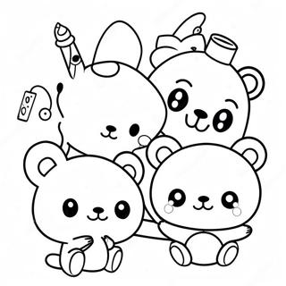 Pagina Para Colorear De Rilakkuma Adorable Con Amigos 13659-11324