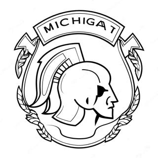 Fútbol De Michigan Páginas Para Colorear