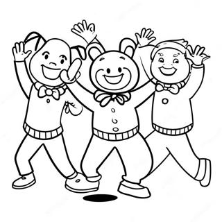 Pagina Para Colorear De Personajes Bailando De Wiggles 13909-11522