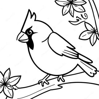 Pagina Para Colorear De Pajaro Cardenal 13938-11544