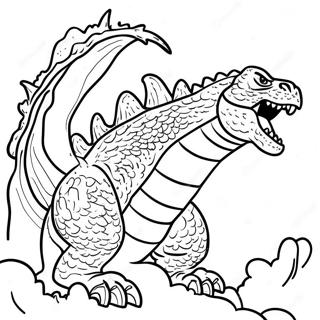 Pagina Para Colorear De Godzilla Rugiendo Ferozmente 13959-11562