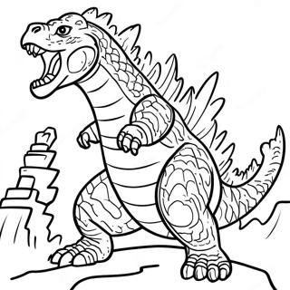 Pagina Para Colorear De Godzilla Rugiendo Ferozmente 13959-11564