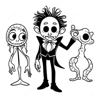 Paginas Para Colorear De Siluetas De Personajes De Tim Burton 13989-11594