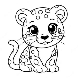 Pagina Para Colorear De Leopardo Bebe Lindo 1402-1121