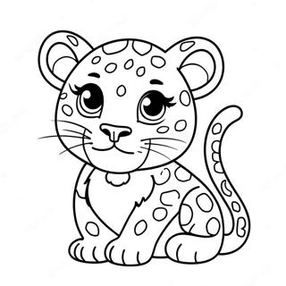 Pagina Para Colorear De Leopardo Bebe Lindo 1402-1123