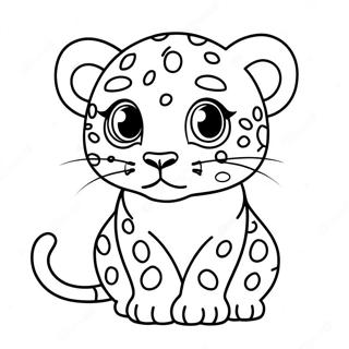 Pagina Para Colorear De Leopardo Bebe Lindo 1402-1124