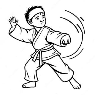 Pagina Para Colorear De Karate Kid En Accion 14069-11659