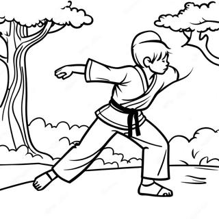 Pagina Para Colorear De Karate Kid En Accion 14069-11660