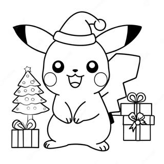 Pagina Para Colorear De Pikachu Navideno 14138-11710