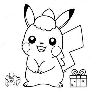 Pagina Para Colorear De Pikachu Navideno 14138-11711