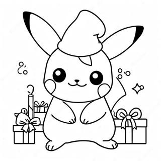 Pagina Para Colorear De Pikachu Navideno 14138-11712