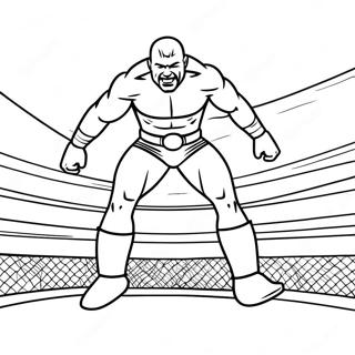 Luchador De Wwe Saltando Sobre Oponente Pagina Para Colorear 14159-11732