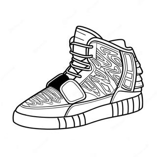 Diseno De Zapatilla Yeezy Pagina Para Colorear 14200-11754