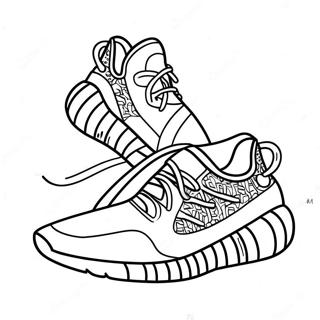 Diseno De Zapatilla Yeezy Pagina Para Colorear 14200-11755