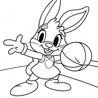 Lola Bunny Jugando Baloncesto Pagina Para Colorear 14210-11761