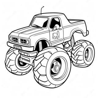 Pagina Para Colorear De Carreras De Monster Truck 14300-11833