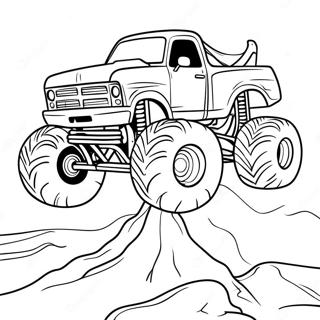 Pagina Para Colorear De Carreras De Monster Truck 14300-11835