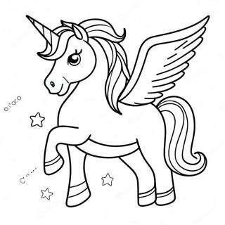 Pagina Para Colorear De Unicornio Magico Del Arcoiris 14320-11851