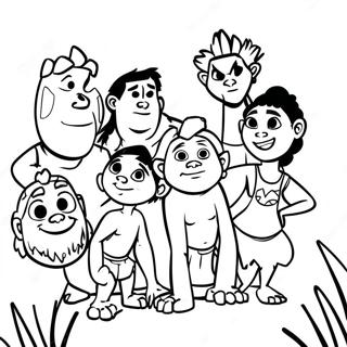 Pagina Para Colorear De La Aventura De La Familia Croods 14349-11872