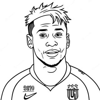 Neymar Páginas Para Colorear