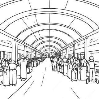 Pagina Para Colorear De Terminal De Aeropuerto Ocupada 14490-11988