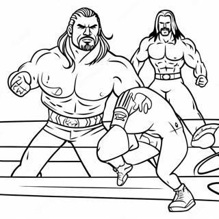 Pagina Para Colorear De Superestrellas De La Wwe En Accion 14550-12033