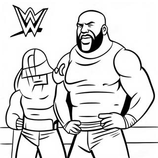 Pagina Para Colorear De Superestrellas De La Wwe En Accion 14550-12034