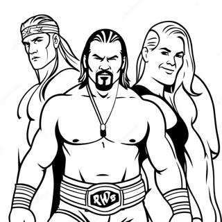 Pagina Para Colorear De Superestrellas De La Wwe En Accion 14550-12035