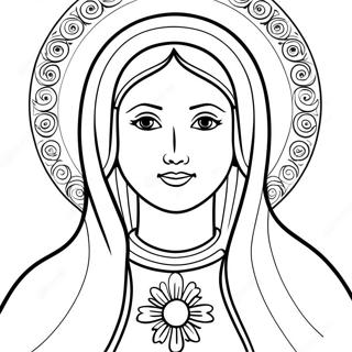 Pagina Para Colorear De La Hermosa Virgen Maria 14570-12049