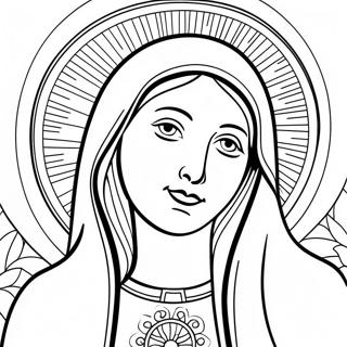 Pagina Para Colorear De La Hermosa Virgen Maria 14570-12052