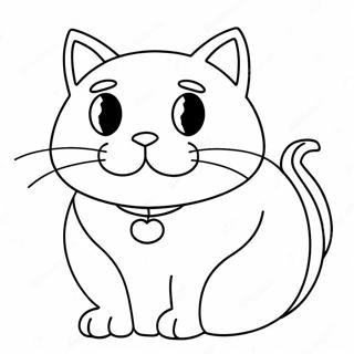 Pagina Para Colorear De Un Gato Gordo 14609-12080