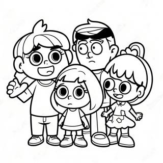 Pagina Para Colorear Del Retrato Familiar De Loud House 1472-1177