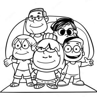 Pagina Para Colorear Del Retrato Familiar De Loud House 1472-1179