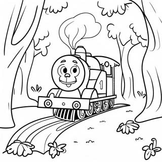 Pagina Para Colorear De Choo Choo Charles En Un Bosque Espeluznante 14760-12201