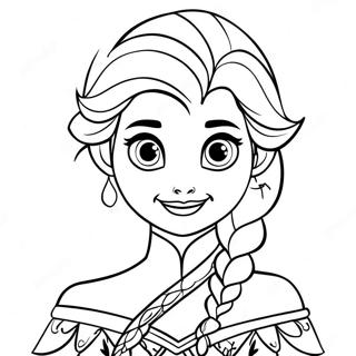 Frozen 2 Elsa Pelo Suelto Páginas Para Colorear