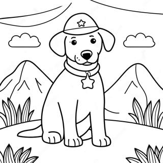 Pagina Para Colorear De Sheriff Labrador Aventurero En La Naturaleza 14800-12234