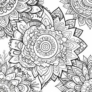 Pagina Para Colorear De Mandala Boho 1481-1183