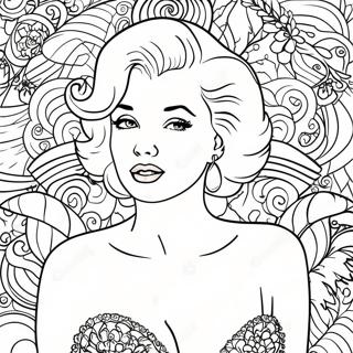 Pagina Para Colorear Del Vestido Glamoroso De Marilyn Monroe 14940-12361