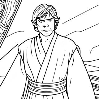 Luke Skywalker Páginas Para Colorear