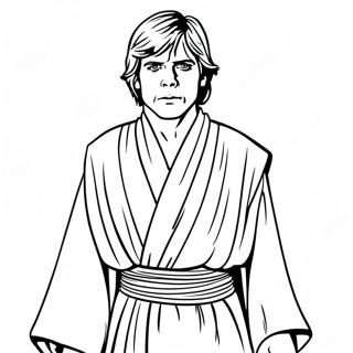 Pagina Para Colorear De Luke Skywalker En Tunicas Jedi 15000-12410