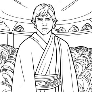 Pagina Para Colorear De Luke Skywalker En Tunicas Jedi 15000-12411