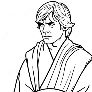 Pagina Para Colorear De Luke Skywalker En Tunicas Jedi 15000-12412