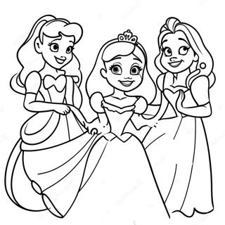 Pagina Para Colorear De Princesas De Disney Alegres Para Desear Pronta Recuperacion 15080-12475