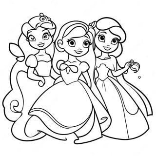 Pagina Para Colorear De Princesas De Disney Alegres Para Desear Pronta Recuperacion 15080-12642