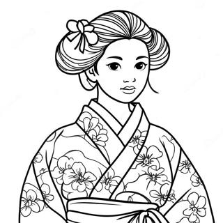 Pagina Para Colorear De Mitsuri Con Kimono Colorido 15090-12483