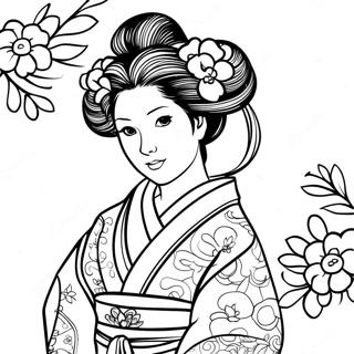 Pagina Para Colorear De Mitsuri Con Kimono Colorido 15090-12649