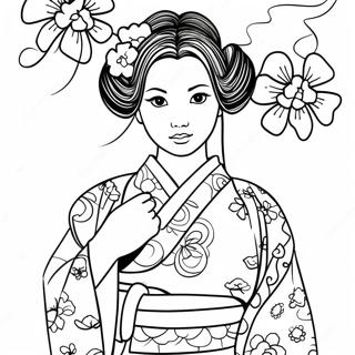 Pagina Para Colorear De Mitsuri Con Kimono Colorido 15090-12650